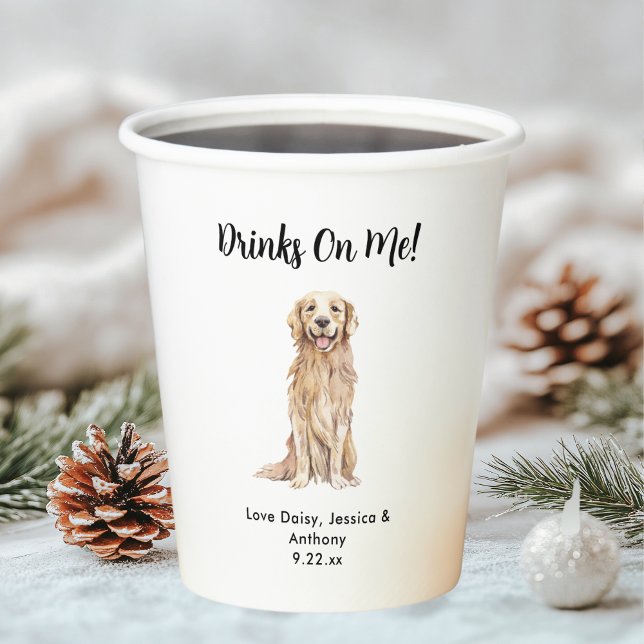 Vasos De Papel Boda de Perro Personalizada (Subido por el creador)