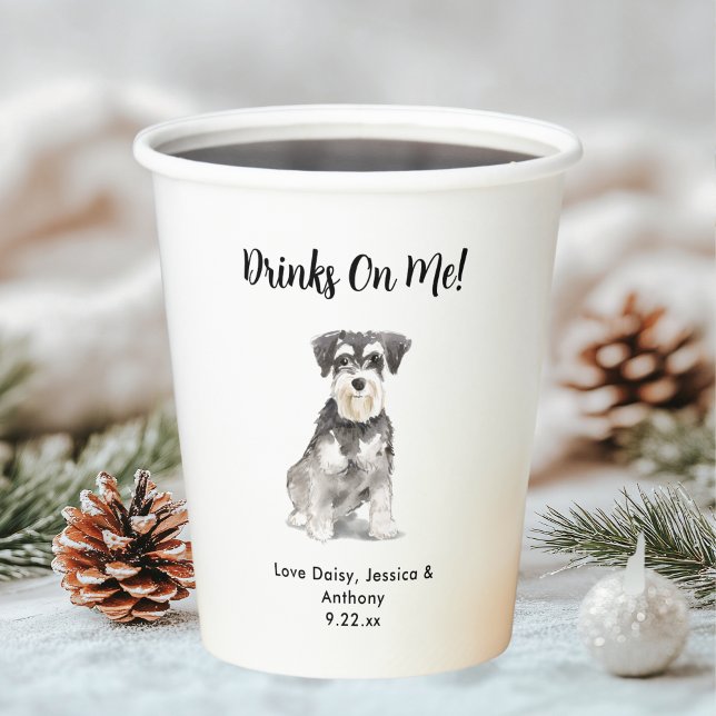 Vasos De Papel Boda de Perro Personalizada (Subido por el creador)