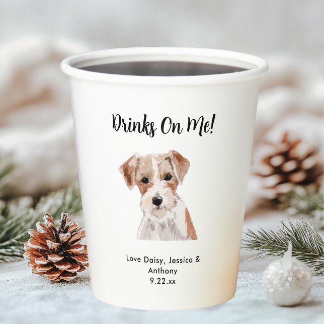 Vasos De Papel Boda de perro personalizado (Subido por el creador)