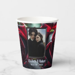 Vasos De Papel Boda de Rosas góticos