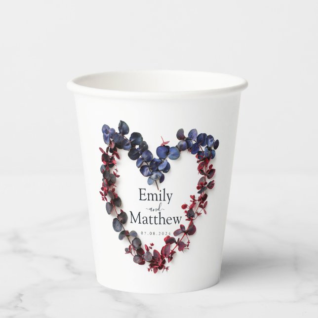 Vasos De Papel Boda Deep Woodland Romance (Anverso)