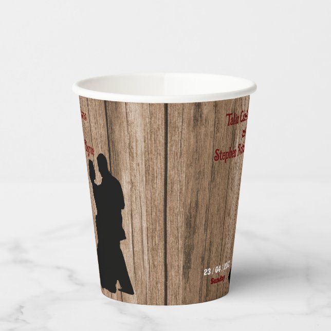 Vasos De Papel Boda del carpintero (Izquierda)