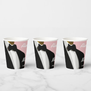 Vasos De Papel Boda elegante y moderno de los homosexuales