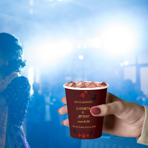 Vasos De Papel Boda encantado para siempre