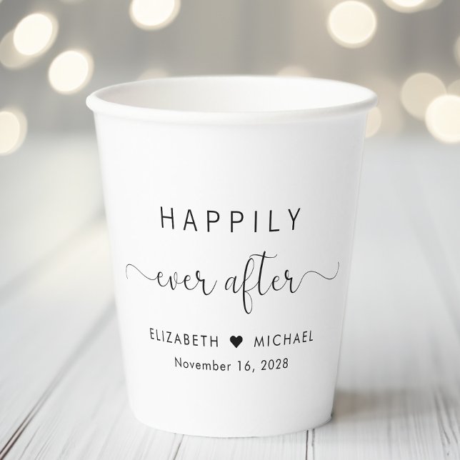 Vasos De Papel Boda Felices Para Siempre (Subido por el creador)