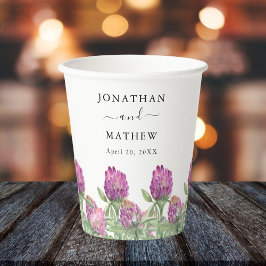 Vasos De Papel Boda floral de color de la jungla de verano