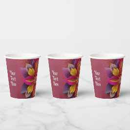 Vasos De Papel Boda Floral Elegante