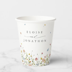 Vasos De Papel Boda floral floral de primavera