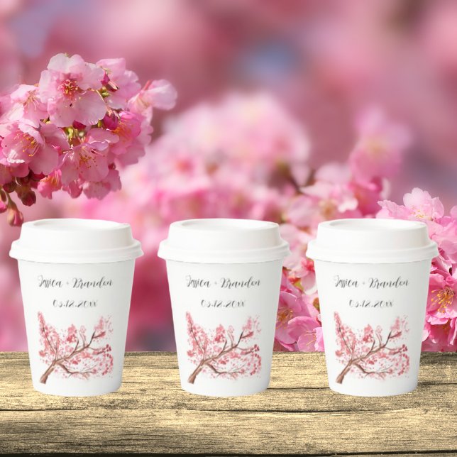 Vasos De Papel Boda floral Sakura (Subido por el creador)