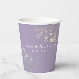 Vasos De Papel Boda Lavender