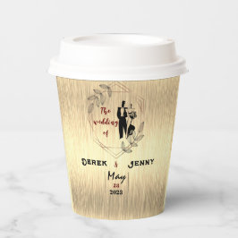 Vasos De Papel Boda marrón