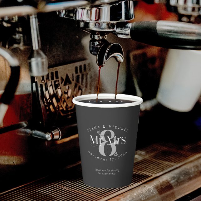 Vasos De Papel Boda moderno decorativo Sr. y Sra. Bk ID887 (Subido por el creador)