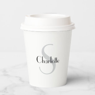 Vasos De Papel Boda Monograma Love You Paper Cup