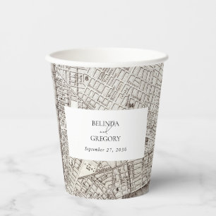 Vasos De Papel Boda NYC de destino de Nueva York
