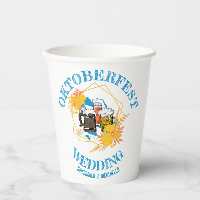Vasos De Papel Boda OKTOBERFEST (Anverso)
