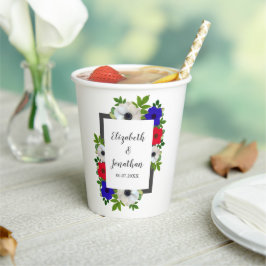 Vasos De Papel Boda Patriótico Panda Anemone