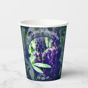 Vasos De Papel Boda personalizado de flores de lupa