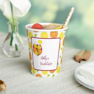 Vasos De Papel Boda Sangria, soltera o ducha de novia