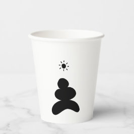 Vasos De Papel Boho abstract Stone and Sun