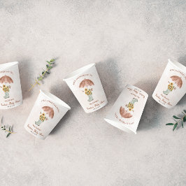 Vasos De Papel Boho April Showers Bring May Flower Baby Shower