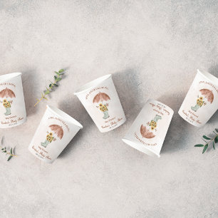Vasos De Papel Boho April Showers Bring May Flower Baby Shower