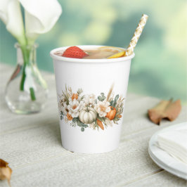 Vasos De Papel Boho Autumn Floral Arrangement Paper cup