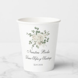 Vasos De Papel Boho Boda español
