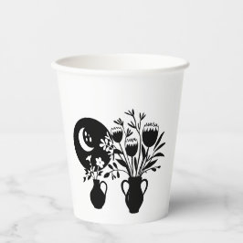 Vasos De Papel Boho bohemian floral sun moon