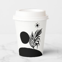 Vasos De Papel boho bohemian floral sun moon