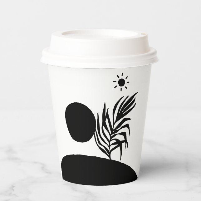 Vasos De Papel boho bohemian floral sun moon (Anverso)