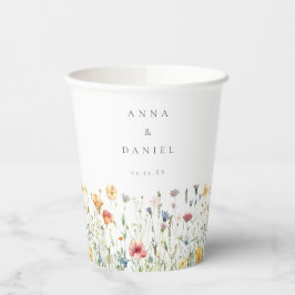 Vasos De Papel Boho Chic Wildflower Wedding