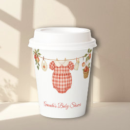 Vasos De Papel Boho Clothesline Apple Locally Grown Baby Shower