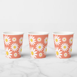 Vasos De Papel Boho Daisy