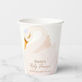 Vasos De Papel Boho Elegant Princess Swan Chica Baby Shower