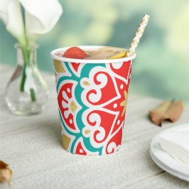 Vasos De Papel Boho Fiesta Geométrico