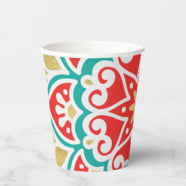 Vasos De Papel Boho Fiesta Geométrico