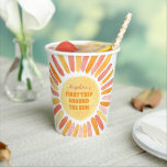 Vasos De Papel Boho First Trip Around the Sun 1st Birthday Party<br><div class="desc">Celebrate your baby's first trip around the sun with fun watercolor suns featuring yellows and orange tones giving a boho look. Give your little sunshine a retro feel to their 1st birthday party with a sun pattern that is gender-neutral,  perfect for all kids.</div>