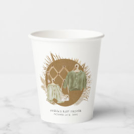 Vasos De Papel Boho Florals Baby Shower