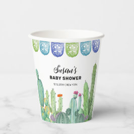 Vasos De Papel Boho Greenery Taco Fiesta Cactus Baby Shower