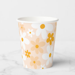 Vasos De Papel Boho Groovy Daisy Fiesta