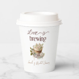 Vasos De Papel Boho Love está preparándose Brunch Floral para Des