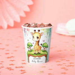 Vasos De Papel Boho Magic Giraffe Baby Shower