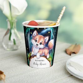 Vasos De Papel Boho Magical Wolf Baby Shower