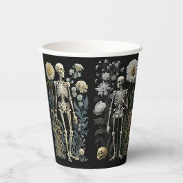 Vasos De Papel Boho mágico místico vintage esqueleto floral en ne