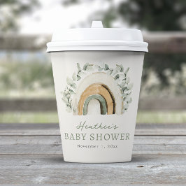 Vasos De Papel Boho Rainbow Baby