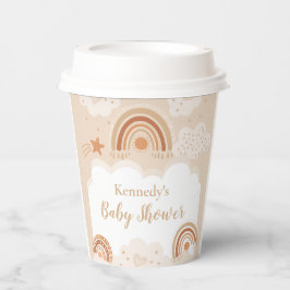 Vasos De Papel Boho Rainbow Baby Shower