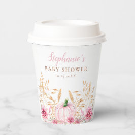 Vasos De Papel Boho rustico otoñal Pumpkin bebé Ducha