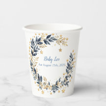 Boho Stars Greenery Paper cup