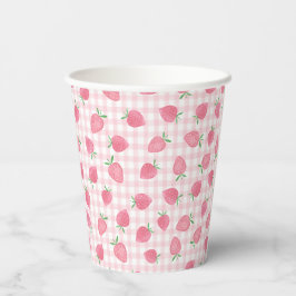 Vasos De Papel Boho Strawberry Berry Sweet Birthday