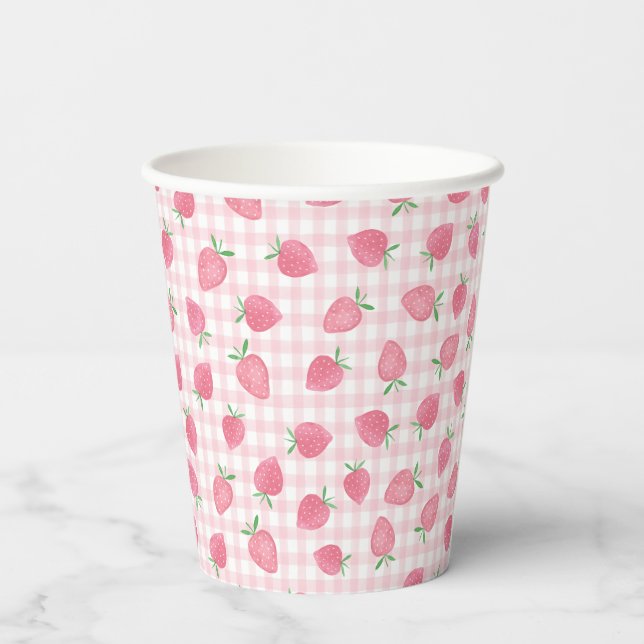 Vasos De Papel Boho Strawberry Berry Sweet Birthday (Reverso )